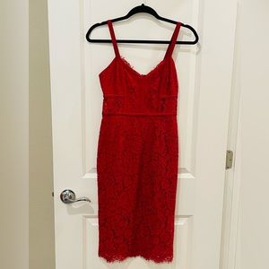 Express Burgundy Lace Dress
